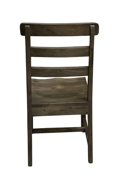 Set of Two Dark Brown Wood Ladder Back Dining Side Chairs HomeRoots