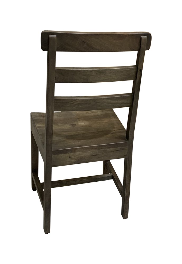 Set of Two Dark Brown Wood Ladder Back Dining Side Chairs HomeRoots