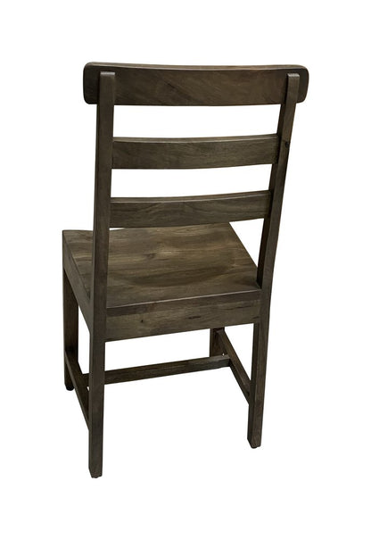 Set of Two Dark Brown Wood Ladder Back Dining Side Chairs HomeRoots