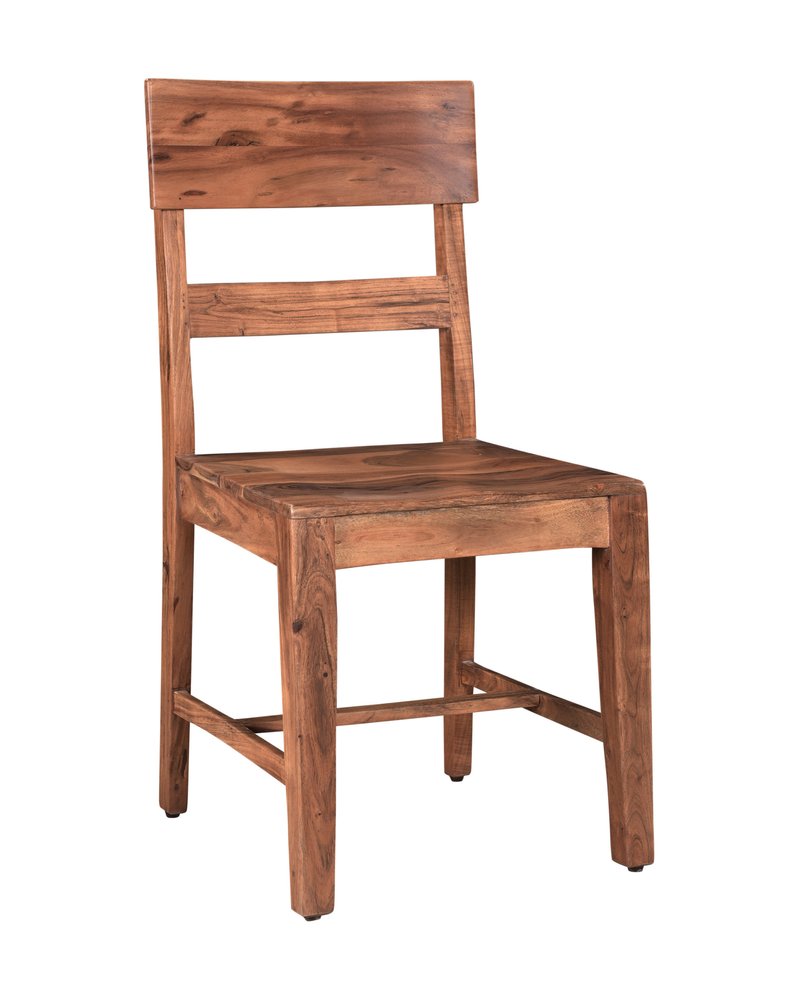 Set of Two Brown Wood Ladder Back Dining Side Chairs HomeRoots