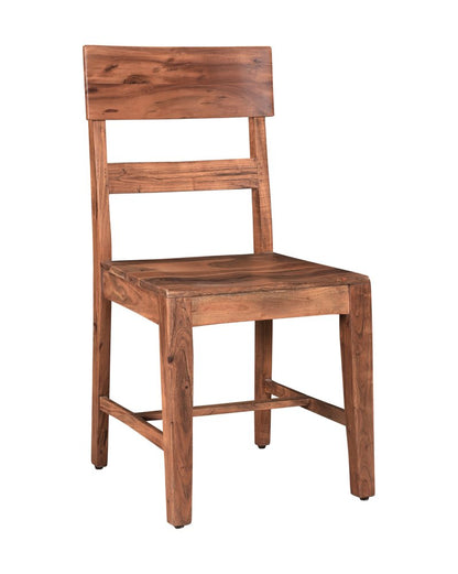 Set of Two Brown Wood Ladder Back Dining Side Chairs HomeRoots