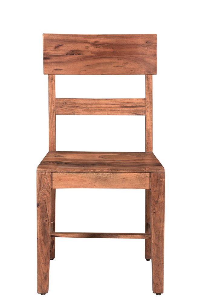 Set of Two Brown Wood Ladder Back Dining Side Chairs HomeRoots