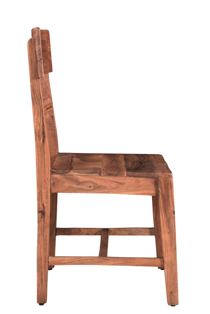 Set of Two Brown Wood Ladder Back Dining Side Chairs HomeRoots