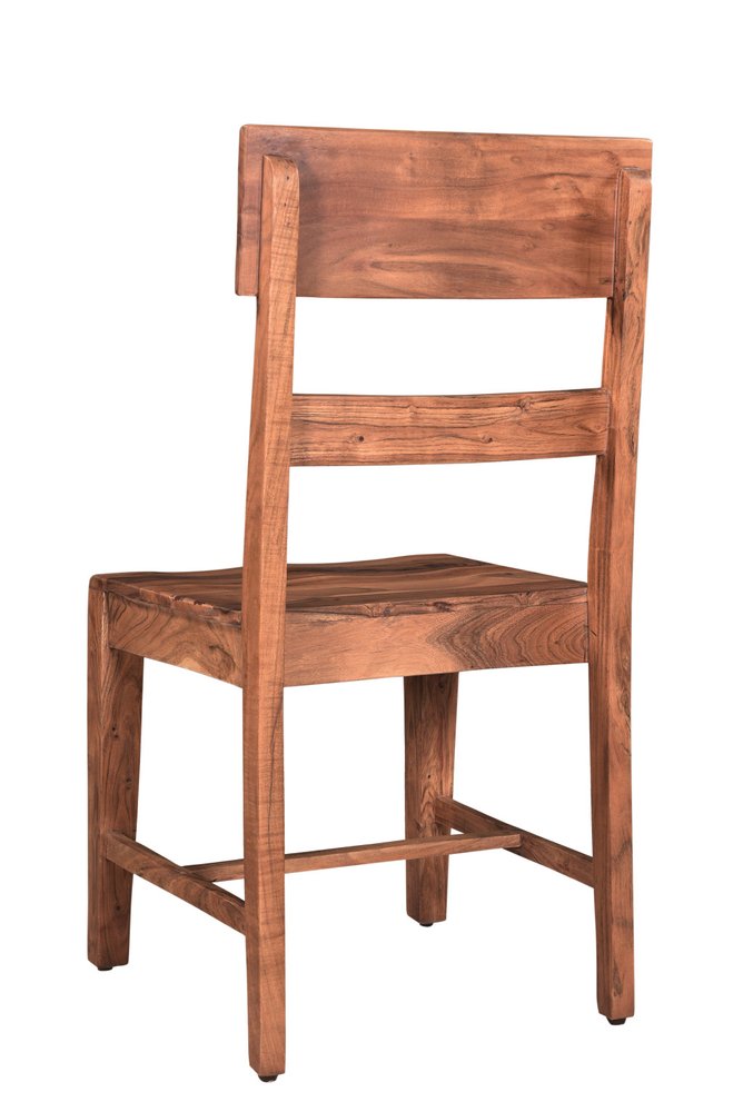 Set of Two Brown Wood Ladder Back Dining Side Chairs HomeRoots