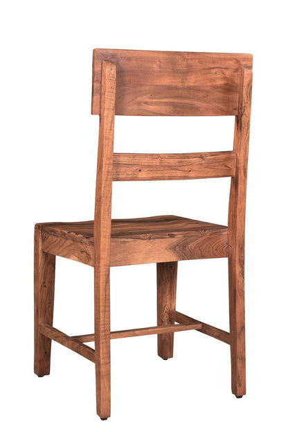 Set of Two Brown Wood Ladder Back Dining Side Chairs HomeRoots