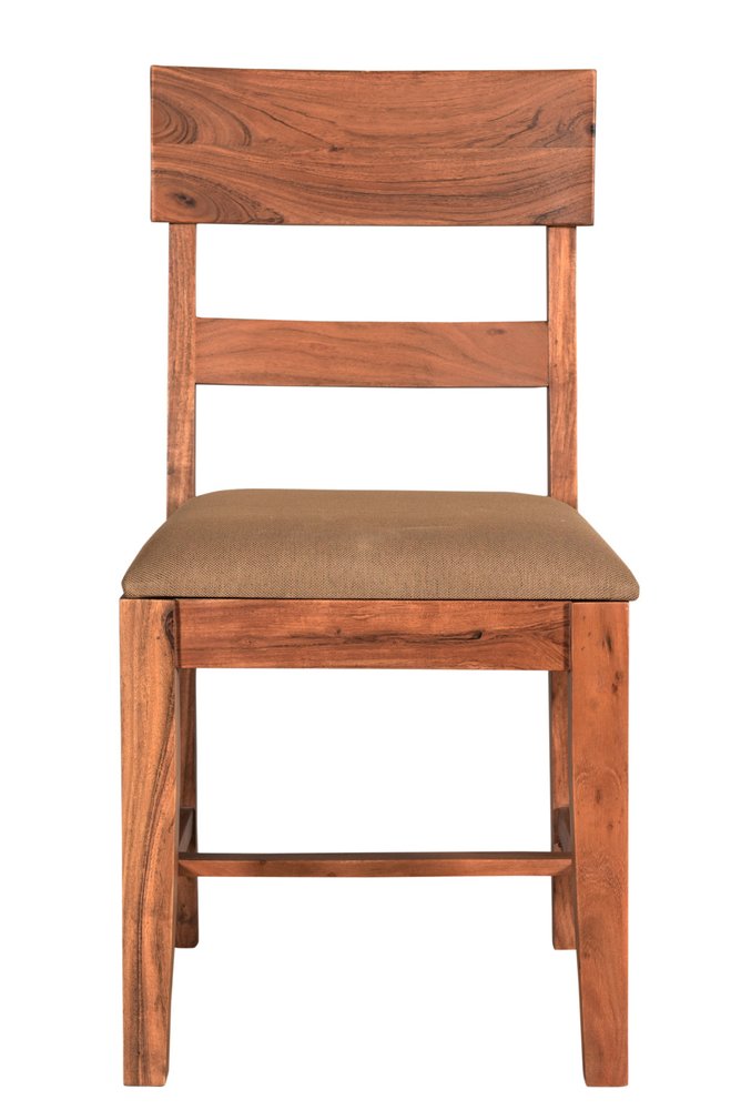 Set of Two Brown Upholstered Fabric Slat Back Dining Side Chairs HomeRoots