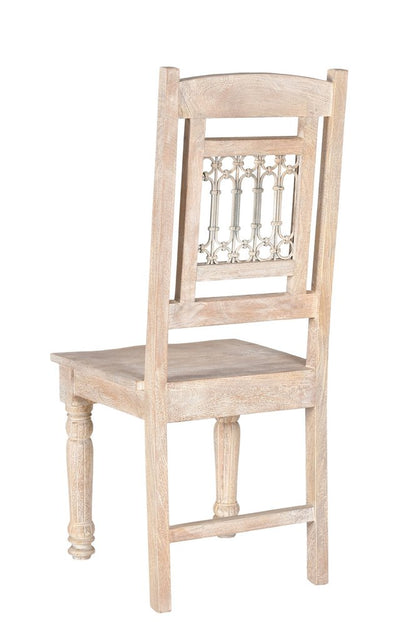Set of Two White Wood Slat Back Dining Side Chairs HomeRoots