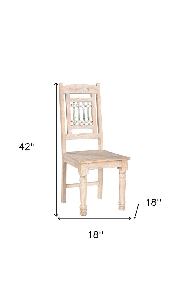 Set of Two White Wood Slat Back Dining Side Chairs HomeRoots
