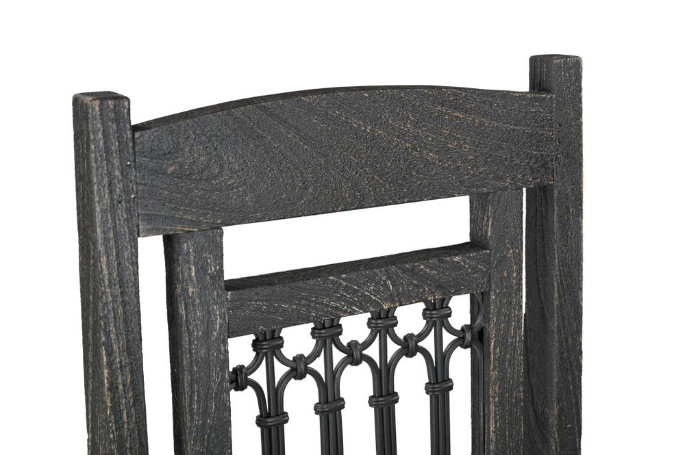 Set of Two Black Wood Slat Back Dining Side Chairs HomeRoots