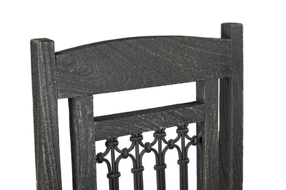 Set of Two Black Wood Slat Back Dining Side Chairs HomeRoots