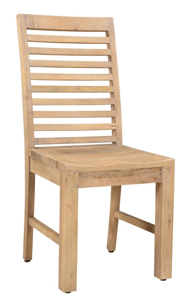 Set of Two Brown Solid Wood Ladder Back Dining Side Chairs HomeRoots