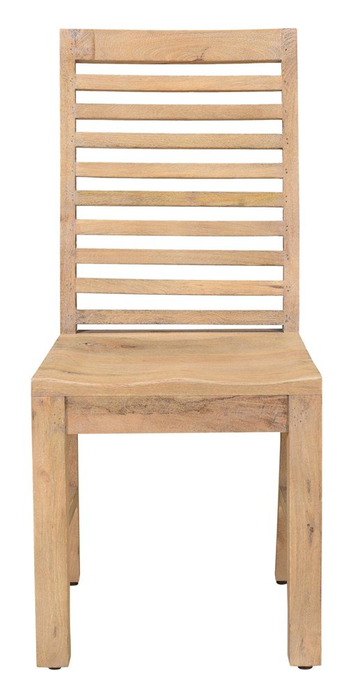 Set of Two Brown Solid Wood Ladder Back Dining Side Chairs HomeRoots