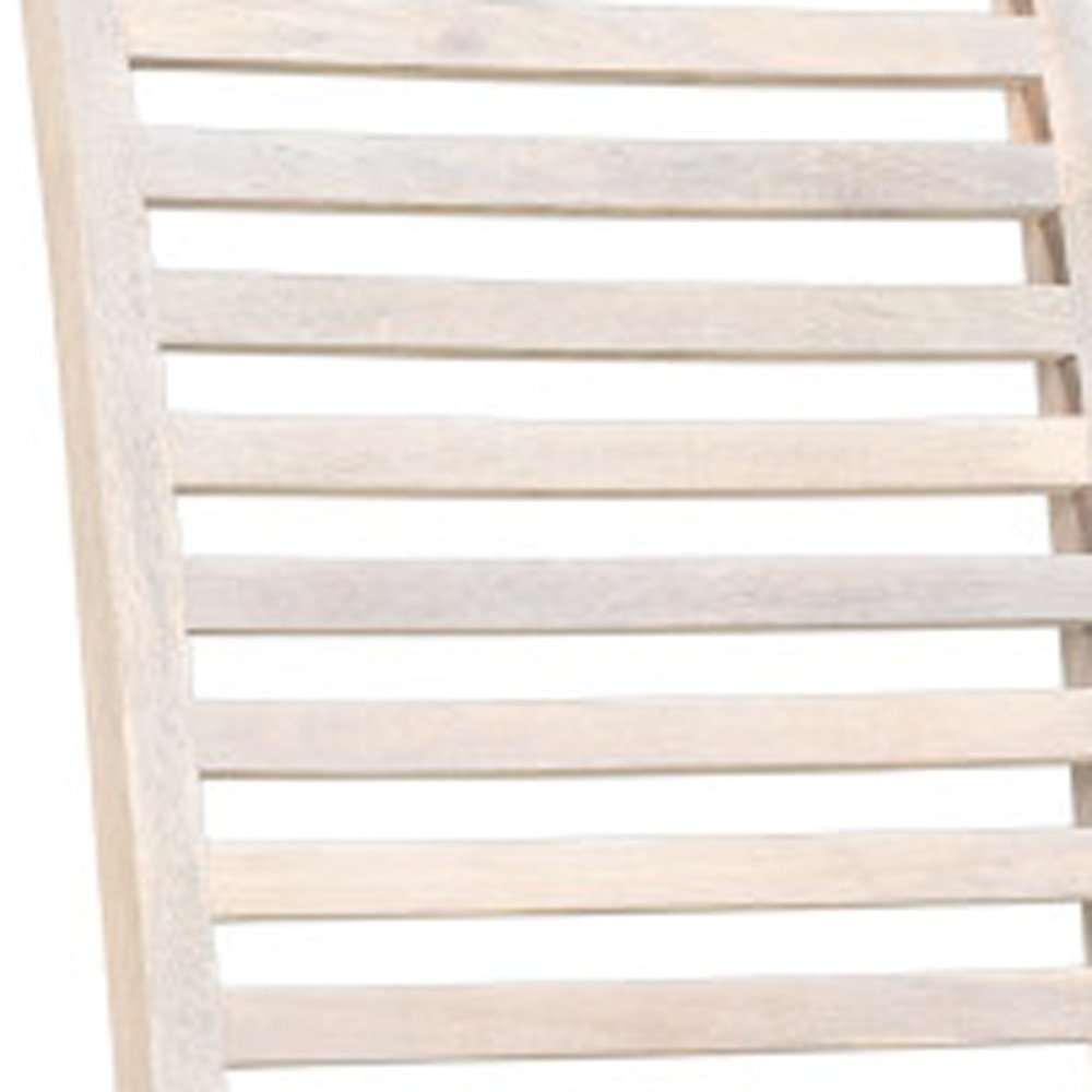Set of Two White Wood Ladder Back Dining Side Chairs HomeRoots