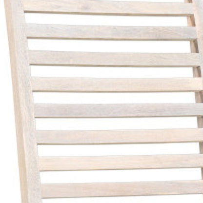 Set of Two White Wood Ladder Back Dining Side Chairs HomeRoots
