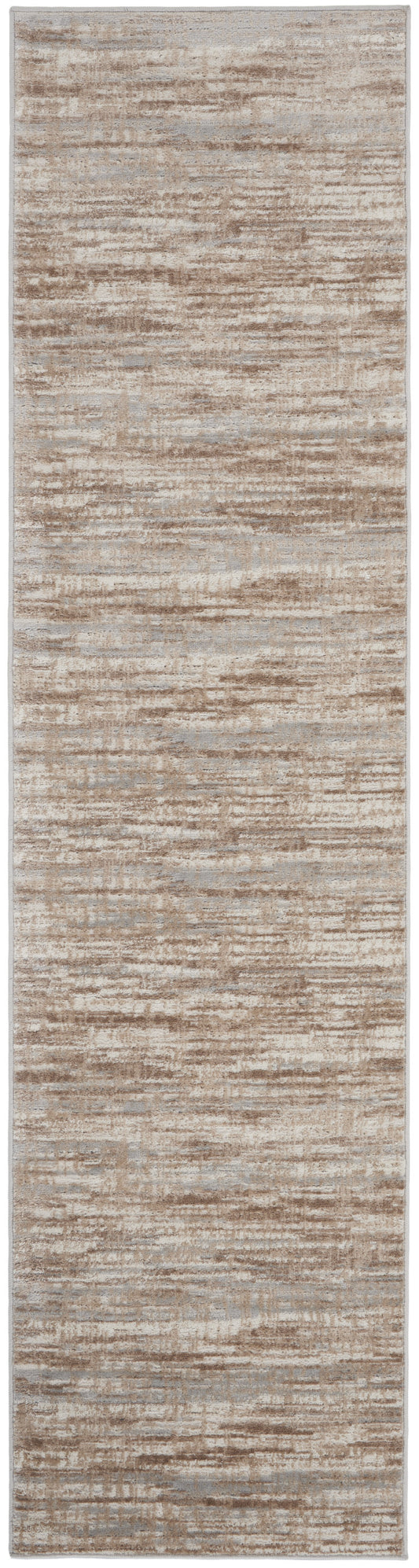 12' Brown Abstract Power Loom Runner Rug - 26.0" (L) x 45.0" (W) x 0.32" (H)