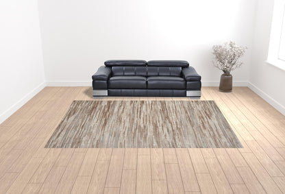 10' X 14' Brown Abstract Power Loom Area Rug - 22.0" (L) x 34.0" (W) x 1.0" (H)