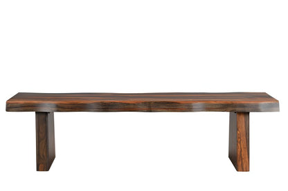 68" Dark Brown Solid Wood Dining Bench HomeRoots
