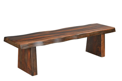 68" Dark Brown Solid Wood Dining Bench HomeRoots