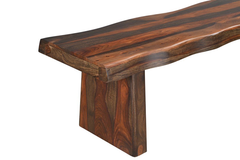 68" Dark Brown Solid Wood Dining Bench HomeRoots