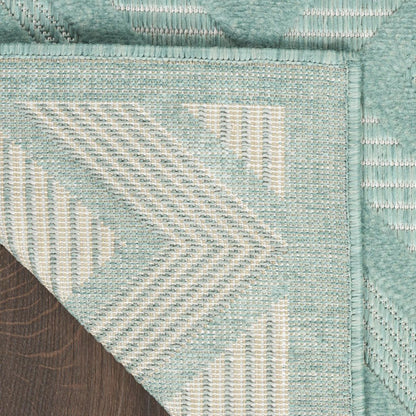 8' X 10' Aqua Indoor Outdoor Area Rug HomeRoots