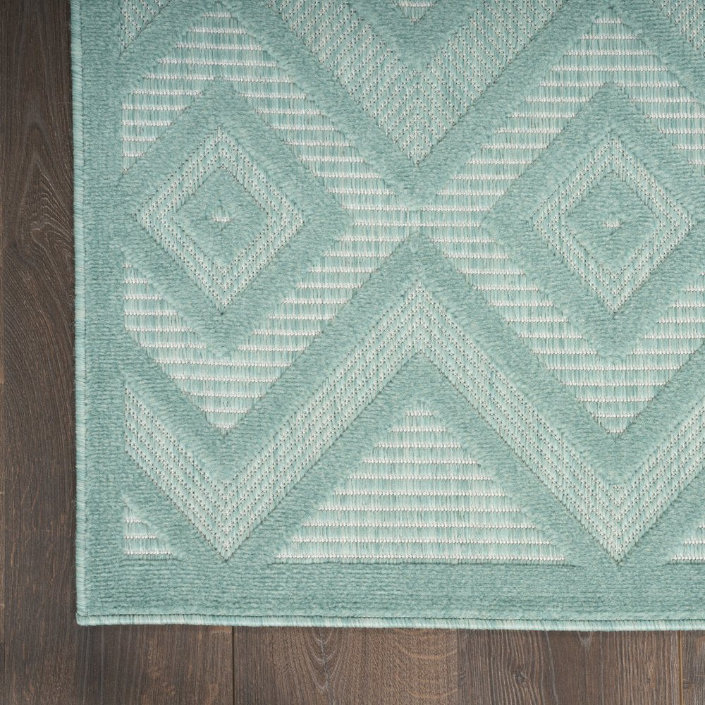8' X 10' Aqua Indoor Outdoor Area Rug — view 5