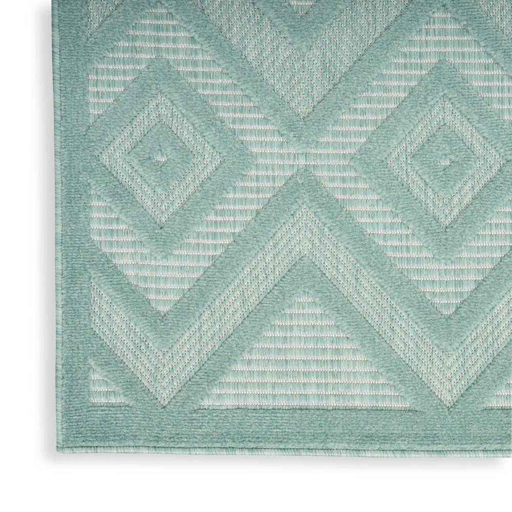 8' X 10' Aqua Indoor Outdoor Area Rug HomeRoots