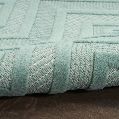 8' X 10' Aqua Indoor Outdoor Area Rug HomeRoots