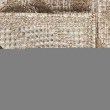 8' X 10' Beige Indoor Outdoor Area Rug HomeRoots