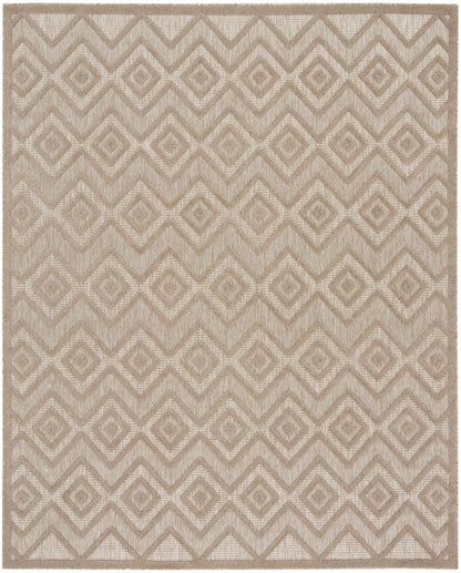 8' X 10' Beige Indoor Outdoor Area Rug HomeRoots