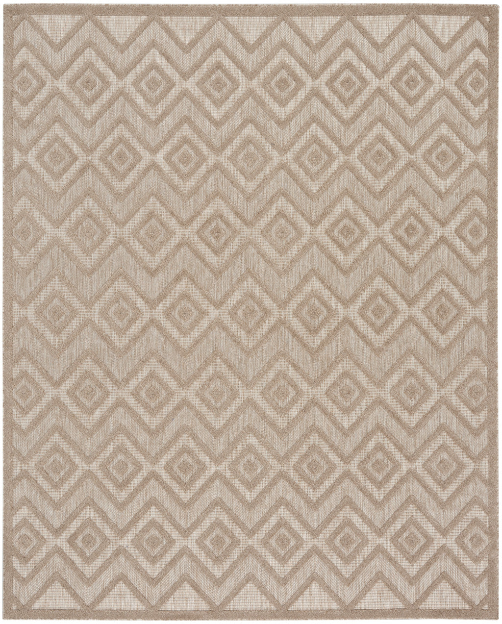 9' X 12' Beige Geometric Flatweave Area Rug - 0" (L) x 144" (W) x 108" (H)