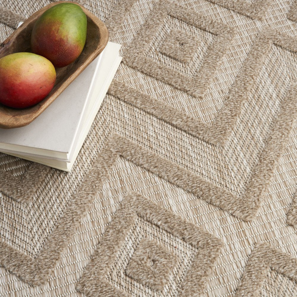 9' X 12' Beige Indoor Outdoor Area Rug — view 6