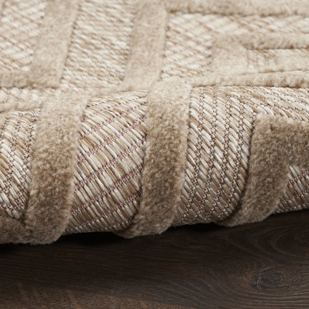 7' X 10' Beige Indoor Outdoor Area Rug — view 7