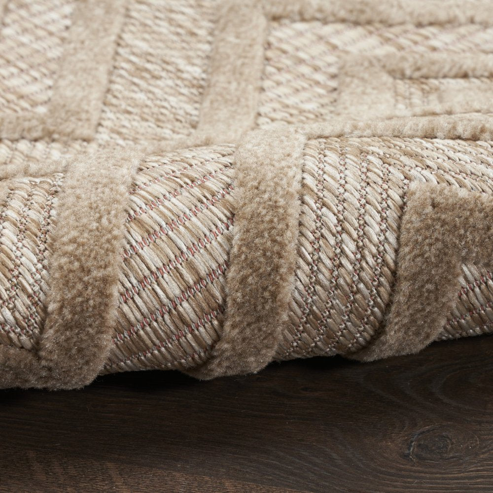 7' X 10' Beige Indoor Outdoor Area Rug HomeRoots