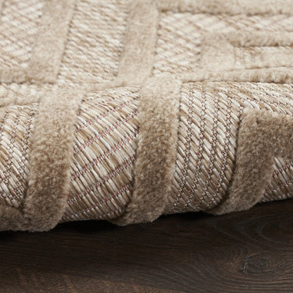 7' X 10' Beige Indoor Outdoor Area Rug HomeRoots