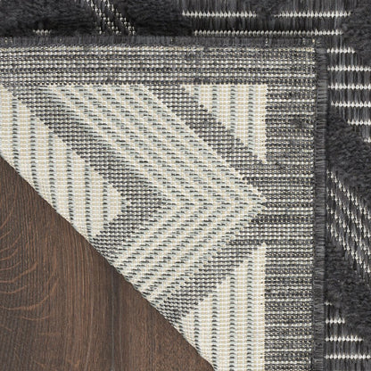 9' X 12' Charcoal And Gray Indoor Outdoor Area Rug HomeRoots