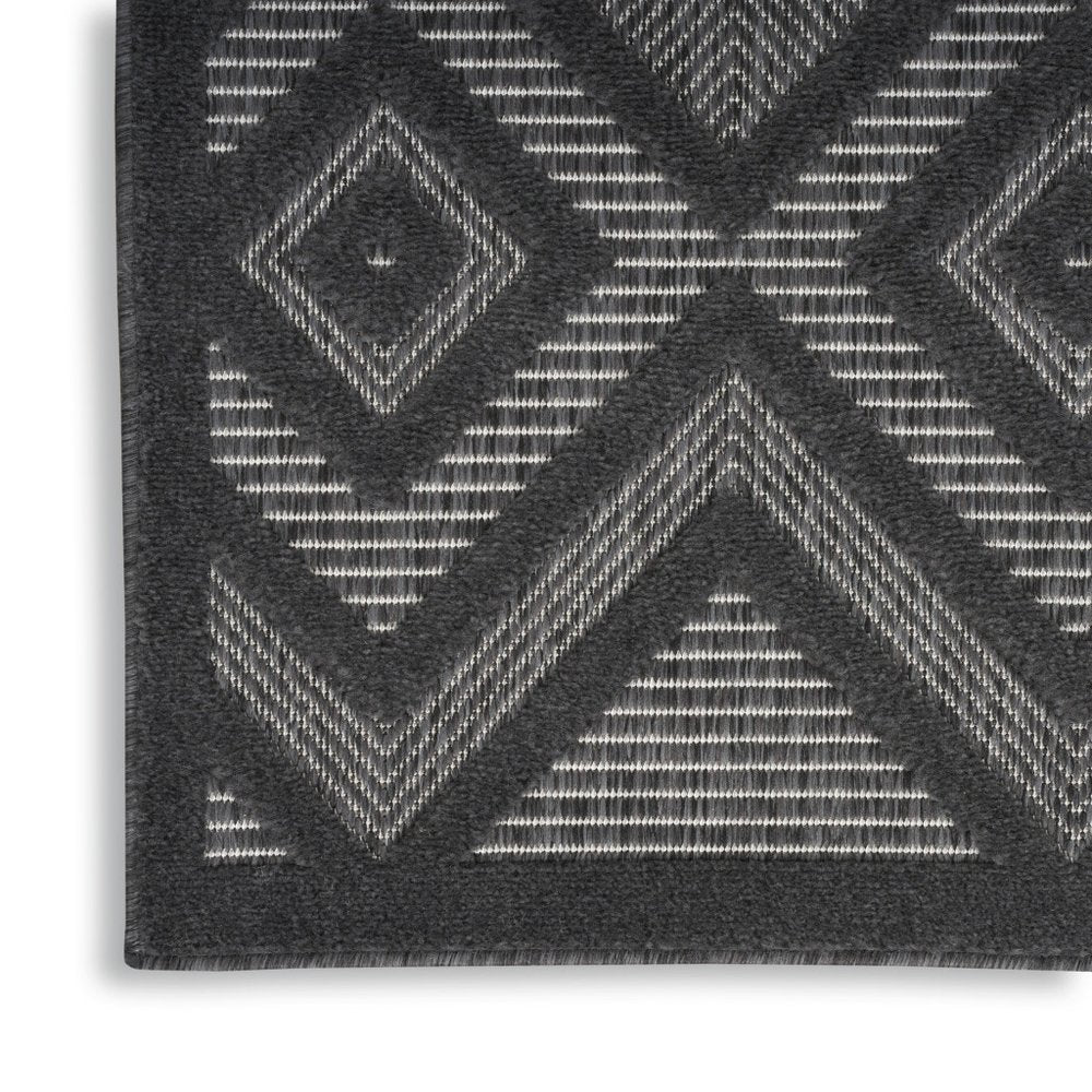 9' X 12' Charcoal And Gray Indoor Outdoor Area Rug HomeRoots