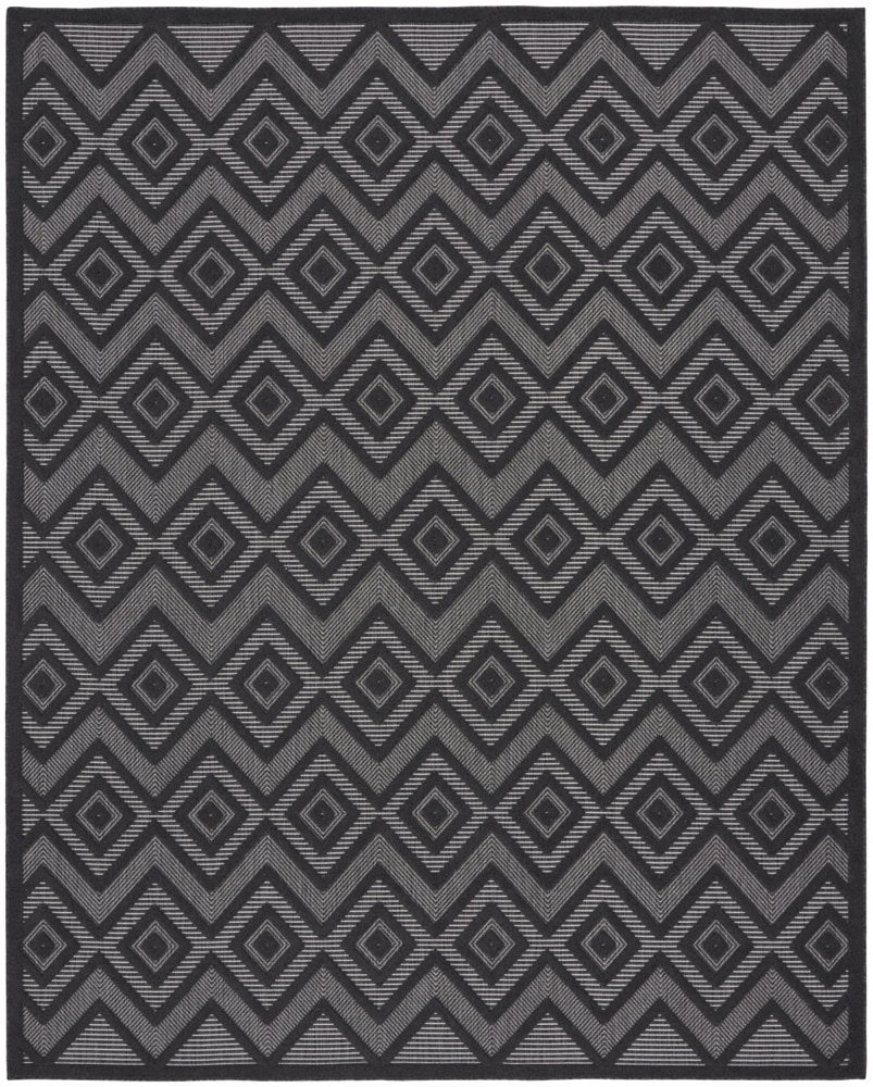 9' X 12' Charcoal And Gray Indoor Outdoor Area Rug HomeRoots