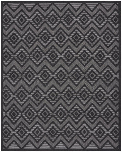 9' X 12' Charcoal And Gray Indoor Outdoor Area Rug HomeRoots