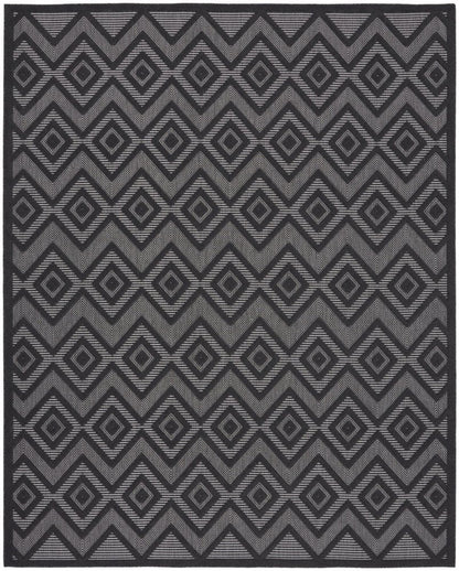 9' X 12' Charcoal And Gray Indoor Outdoor Area Rug HomeRoots