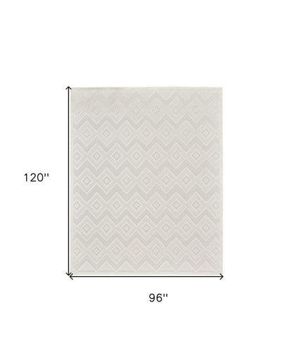 8' X 10' Beige Indoor Outdoor Area Rug HomeRoots
