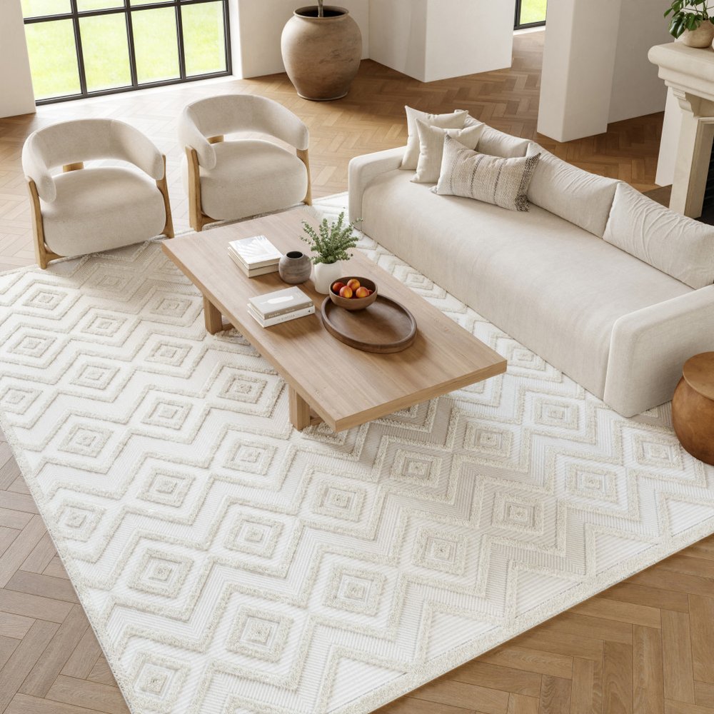 8' X 10' Beige Indoor Outdoor Area Rug HomeRoots