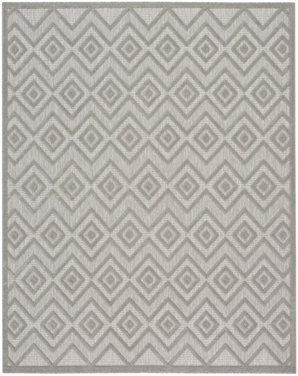 8' X 10' Gray Geometric Flatweave Area Rug - 0" (L) x 120" (W) x 96" (H)