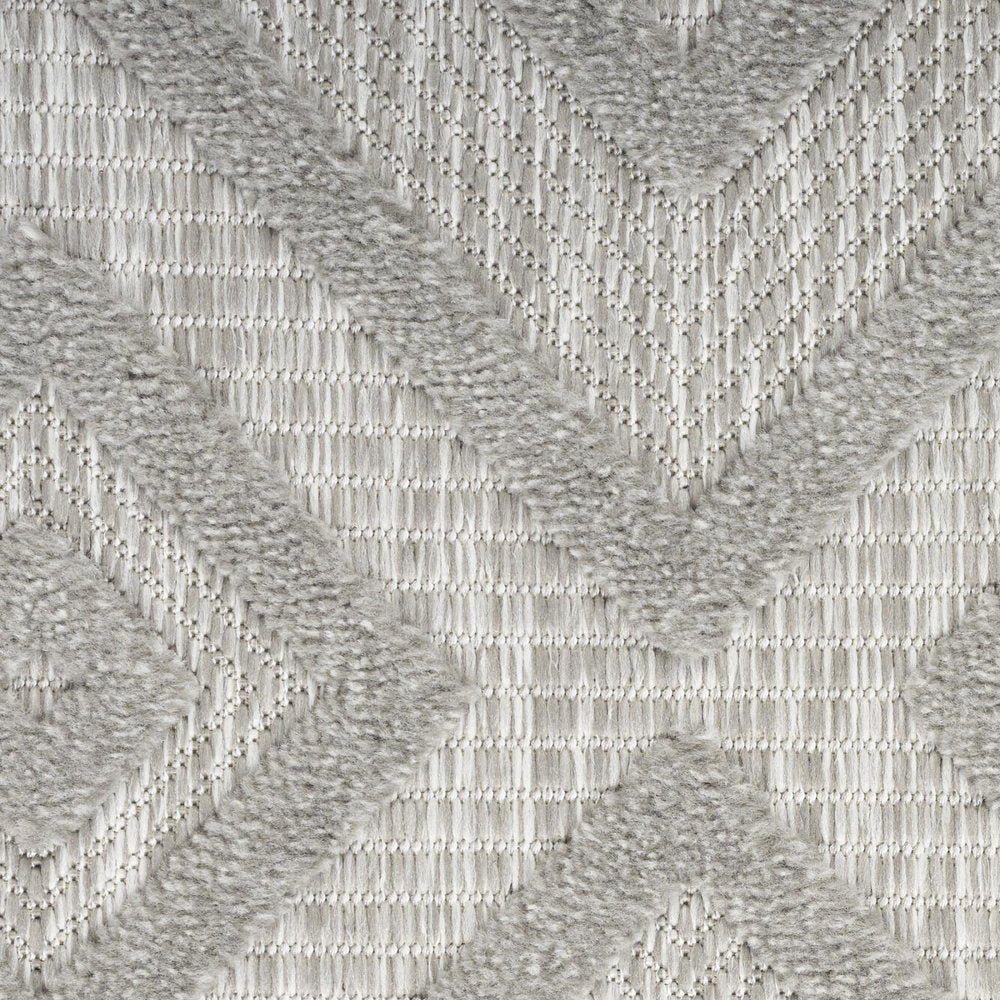 9' X 12' Gray And Silver Indoor Outdoor Area Rug — view 2