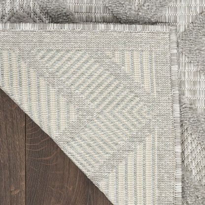 9' X 12' Gray And Silver Indoor Outdoor Area Rug HomeRoots