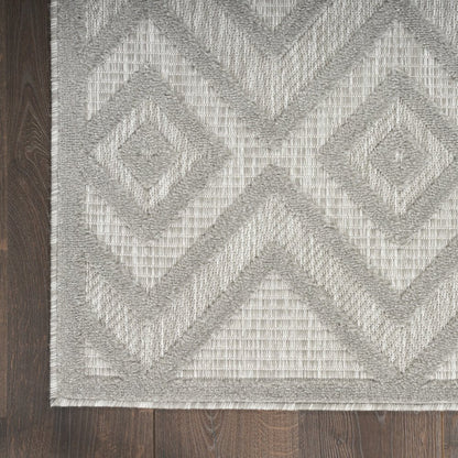 9' X 12' Gray And Silver Indoor Outdoor Area Rug HomeRoots