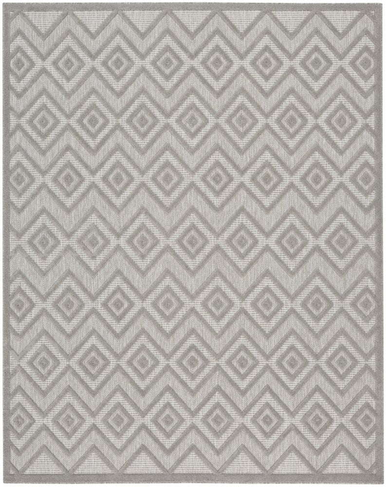 9' X 12' Gray And Silver Indoor Outdoor Area Rug HomeRoots