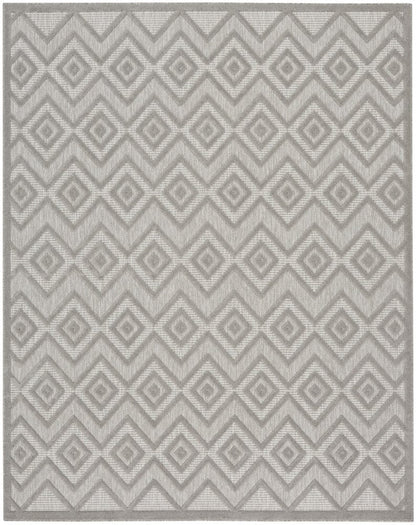9' X 12' Gray And Silver Indoor Outdoor Area Rug HomeRoots
