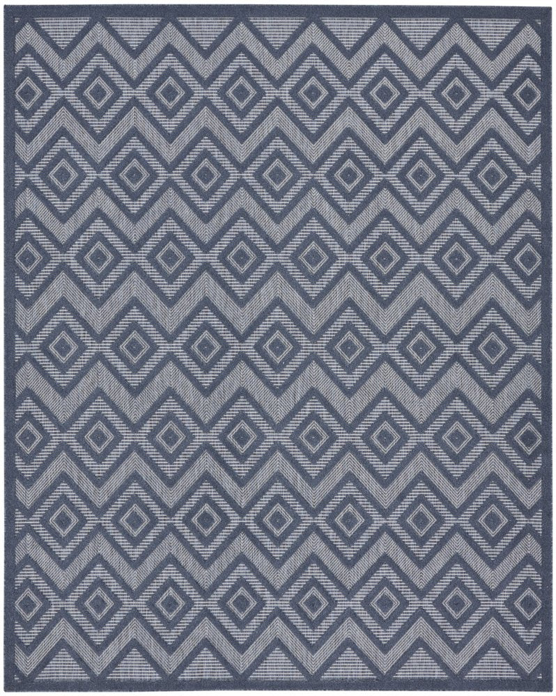 8' X 10' Navy Blue Indoor Outdoor Area Rug HomeRoots