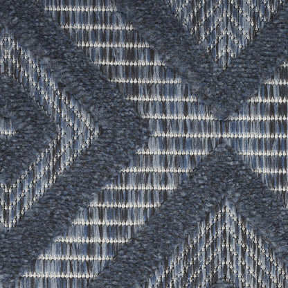 9' X 12' Navy Blue Indoor Outdoor Area Rug HomeRoots