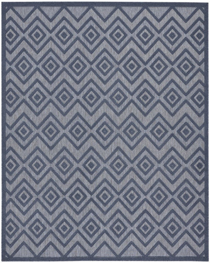 9' X 12' Navy Blue Indoor Outdoor Area Rug HomeRoots